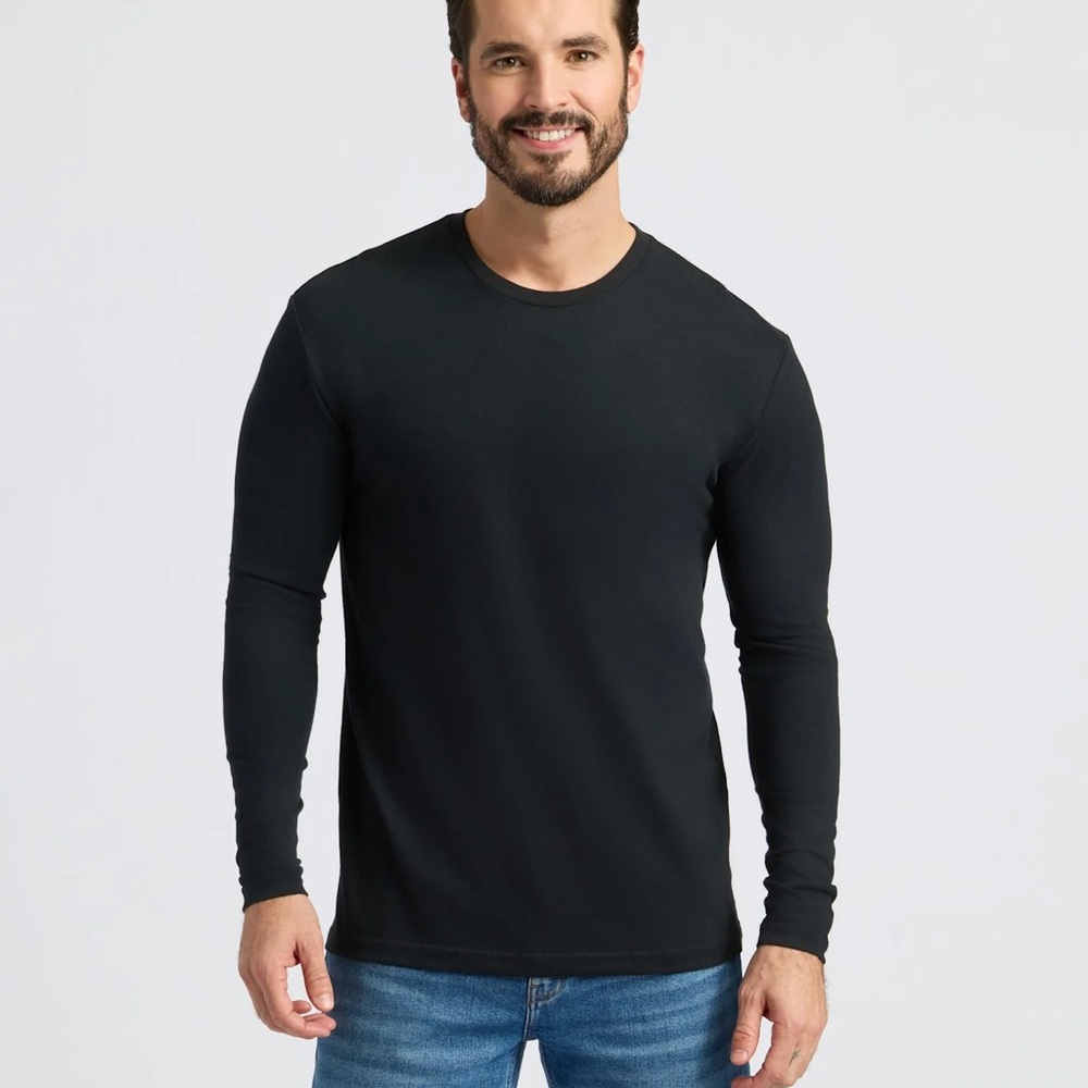 Classic Black Long Sleeve Tee for Men